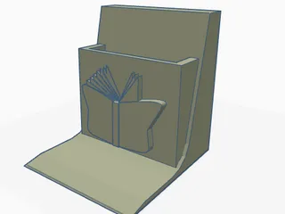 Bookend with bookmark holder by chrisgabb | Download free STL model ...