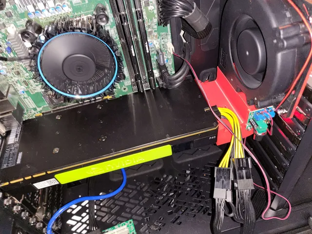 Nvidia Tesla P40/100 Fan Shroud For 120mm Blower (Full/Mid Tower)