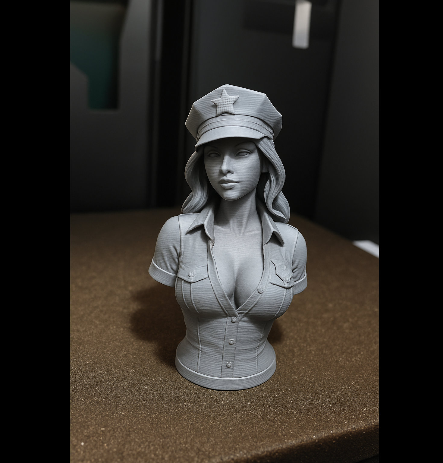 Police Woman Statue