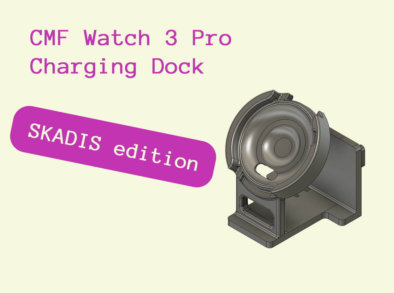 CMF Watch 3 Pro Charging Dock — IKEA SKADIS edition