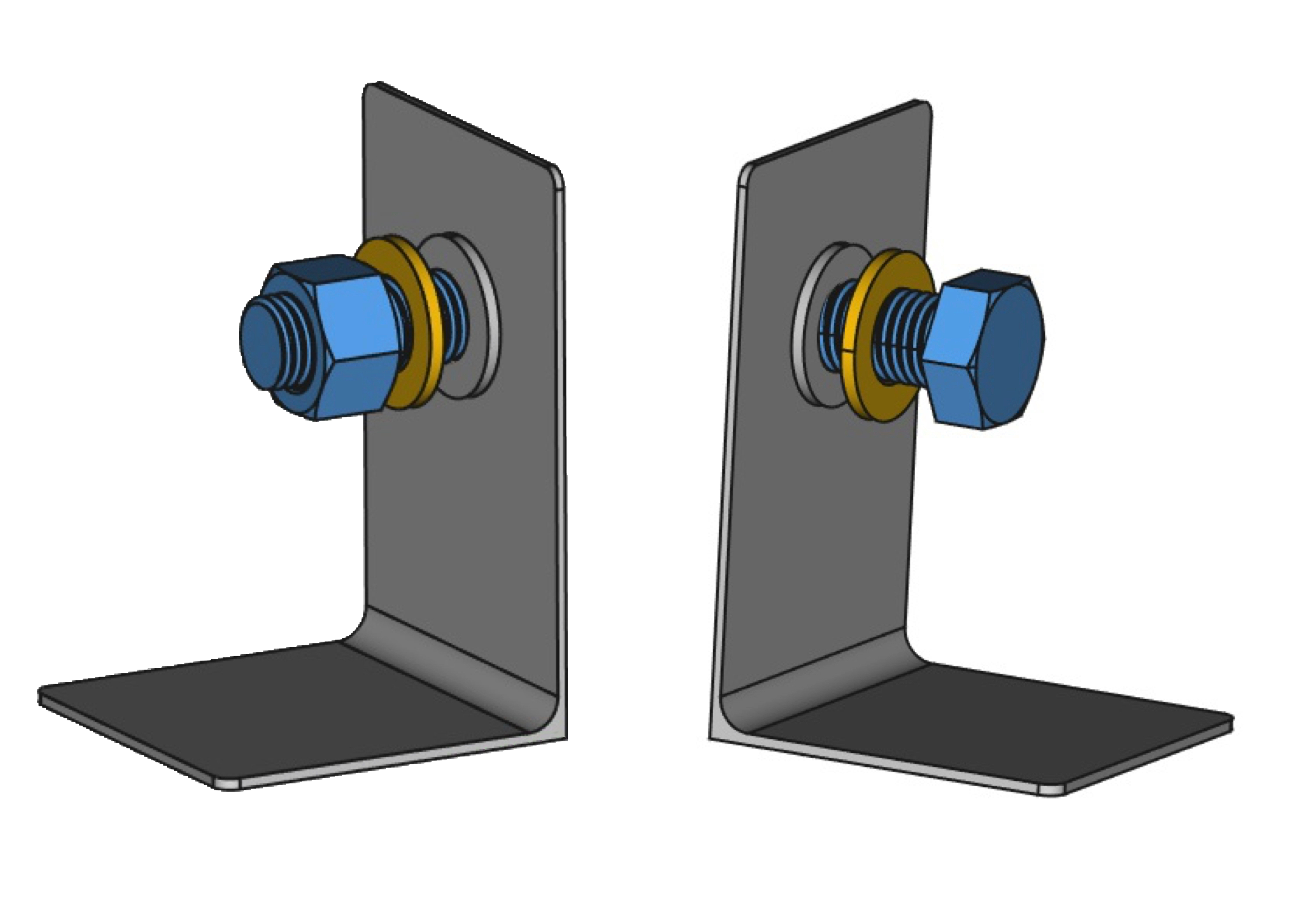 Nuts and Bolts Bookends (Interactive) ( No Supports )