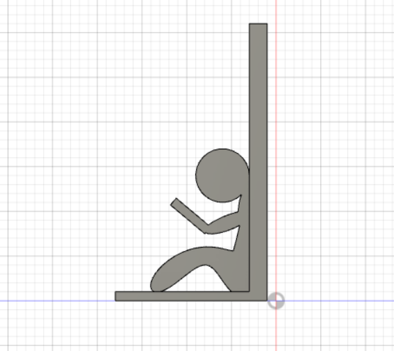 Stick man reading book end