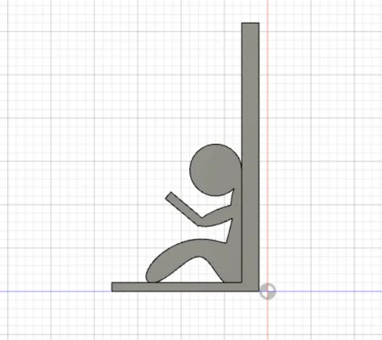 Stick man reading book end