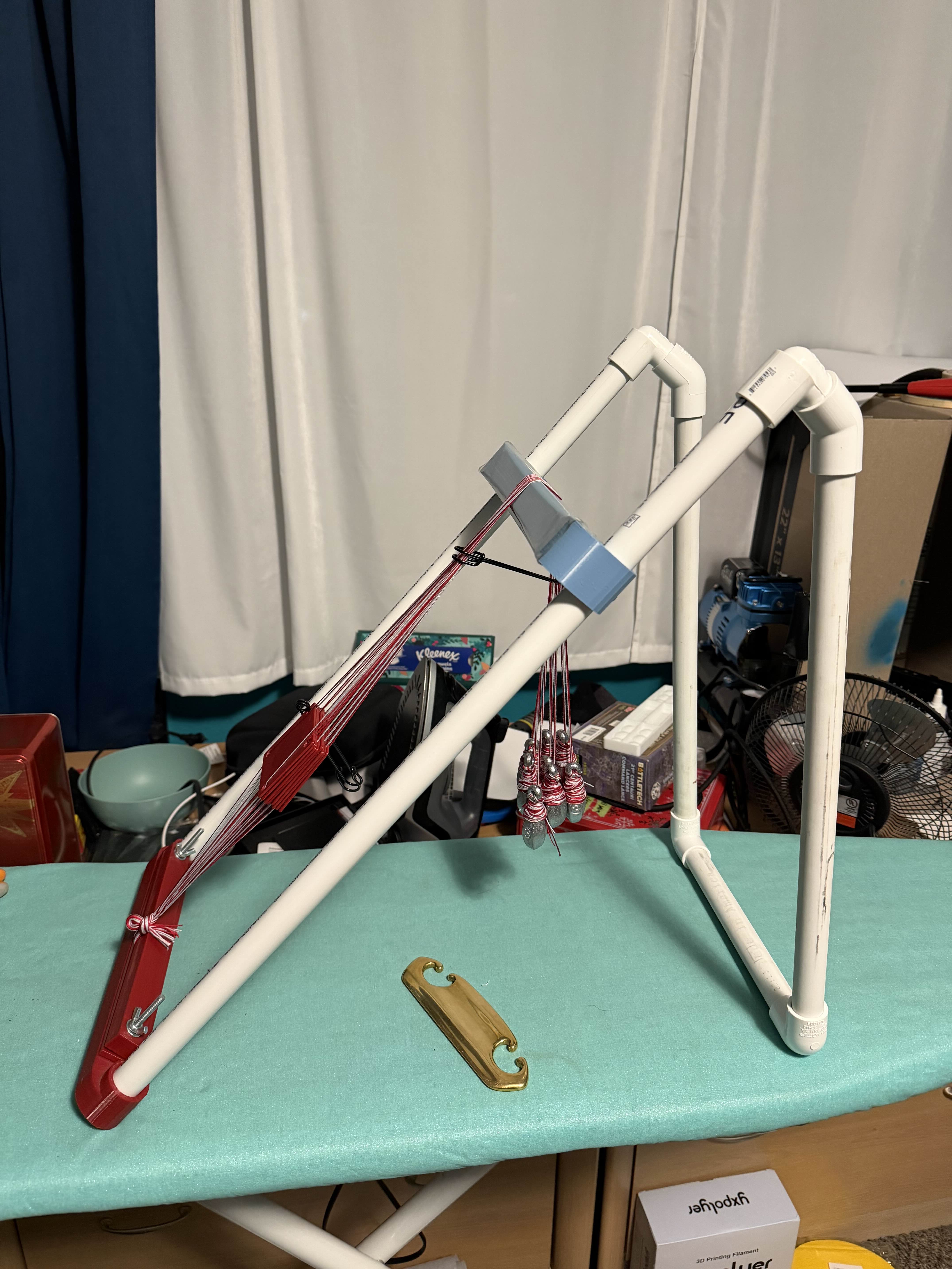 PVC warp-weighted weaving frame
