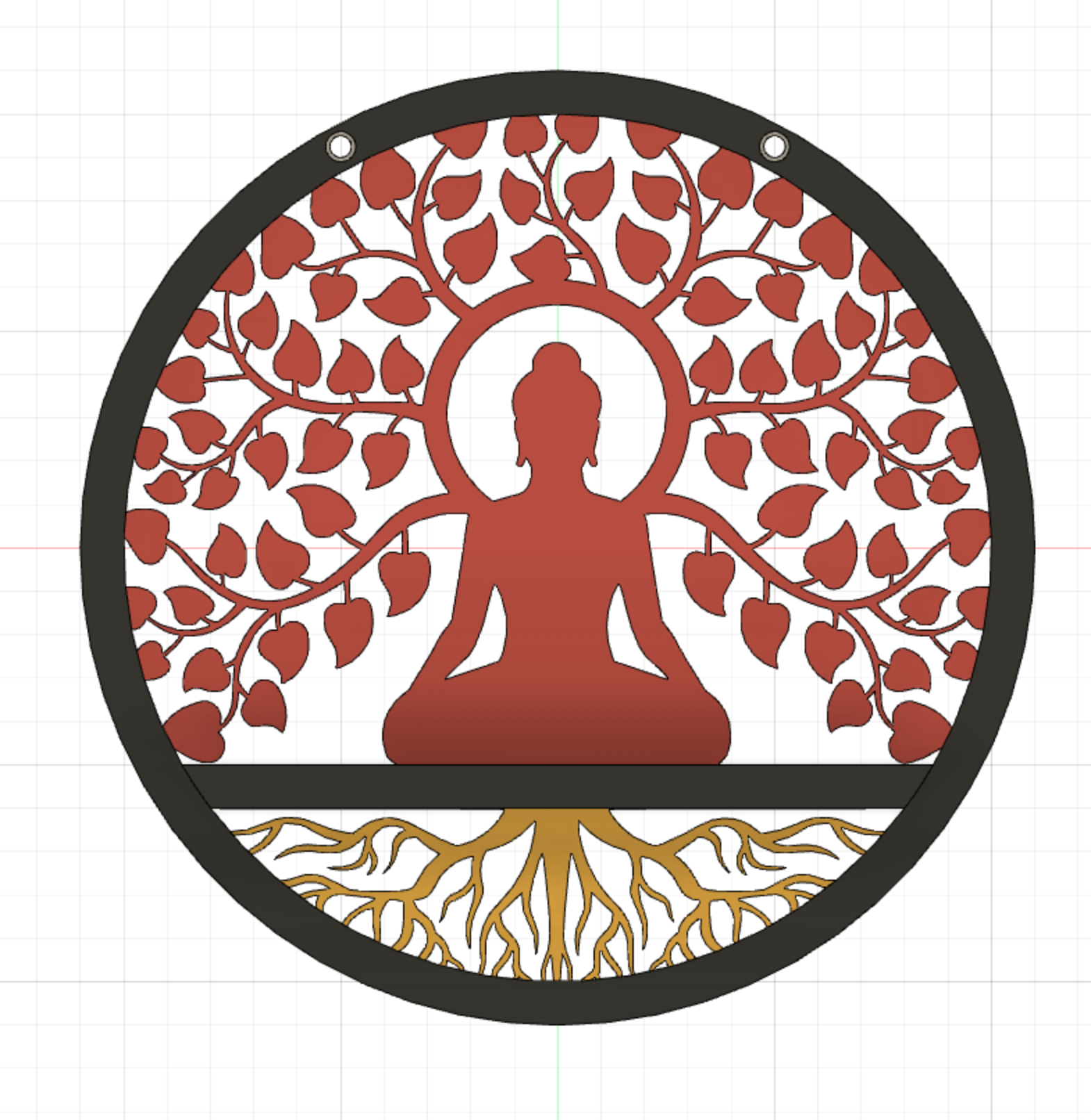 Etagère buddha-arbre de vie