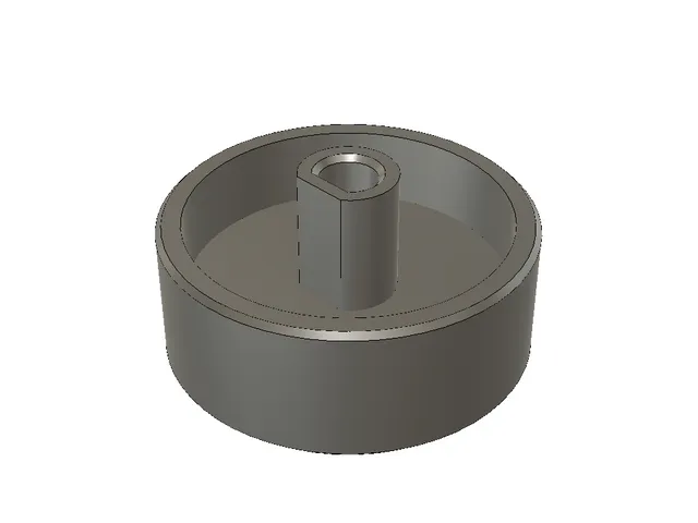 Toaster knob for 6mm D-shaft