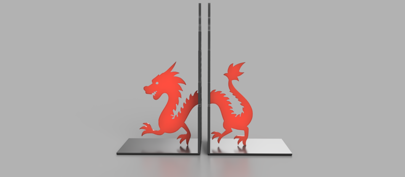 Miniatura 2 do modelo 3D Dragon Bookend