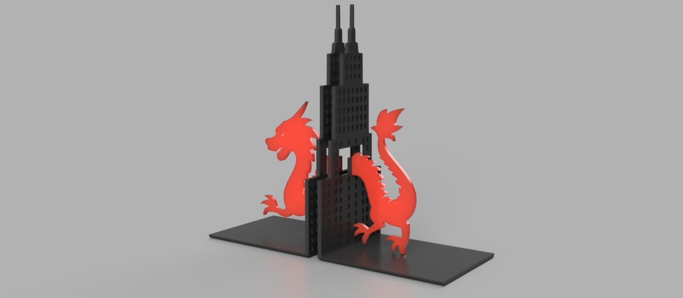 Miniatura 3 do modelo 3D Dragon Bookend