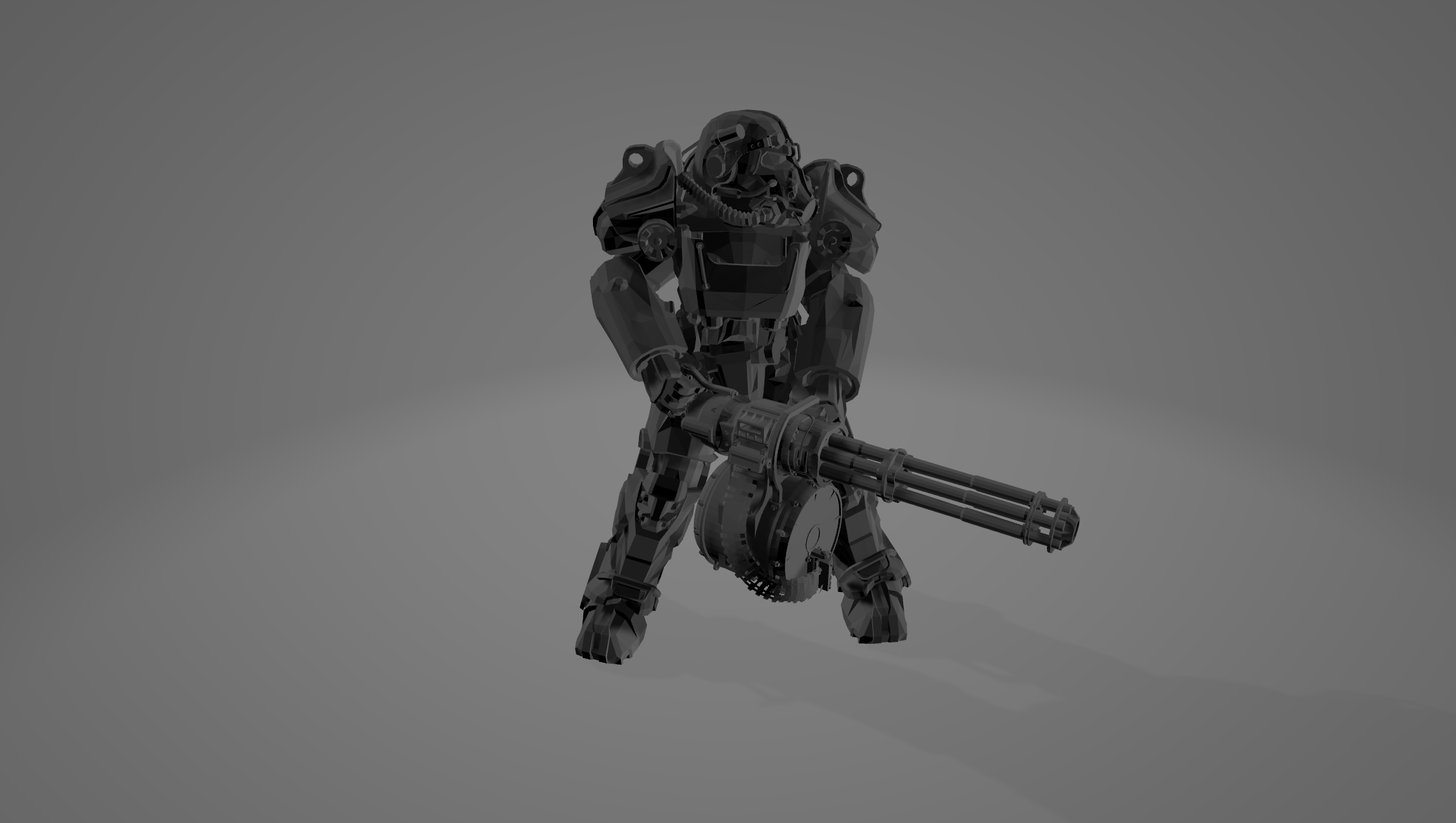 T60 power-armor w/ mini-gun from Fallout 4 by #1Primate | Download free