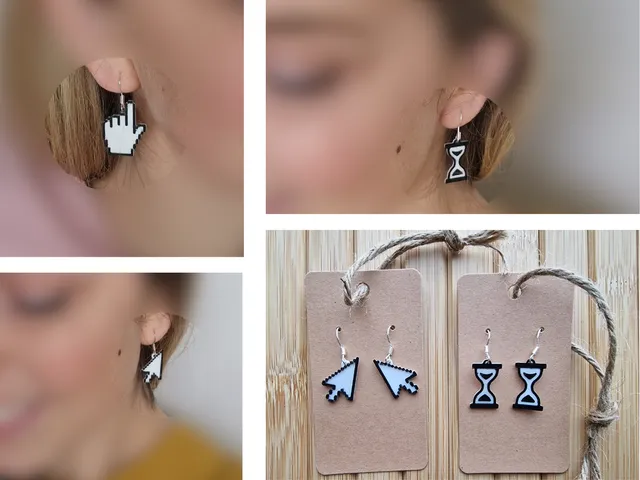 Nerdy cursor earrings