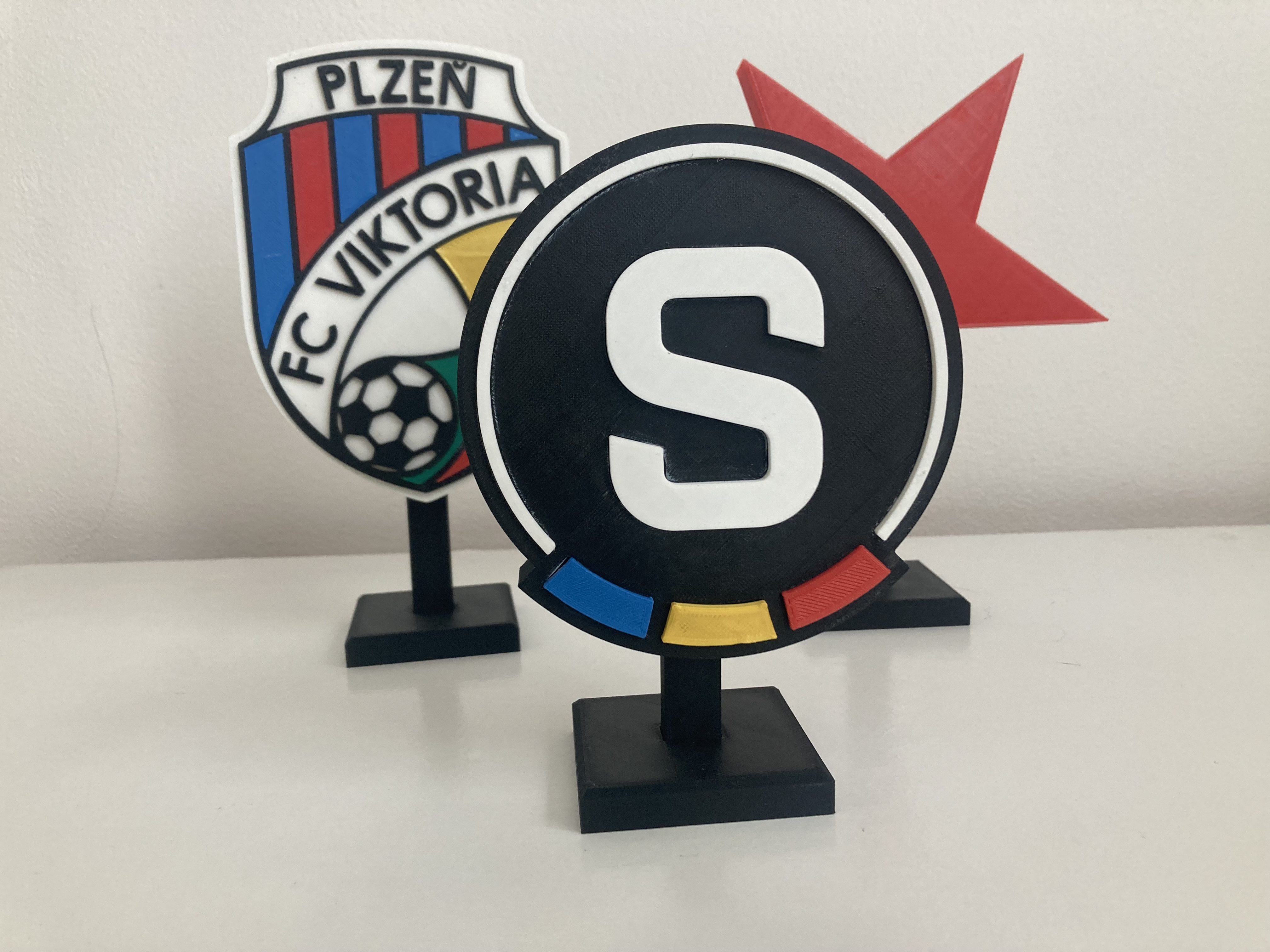 3D Loga fotbalových klubů s podstavcem