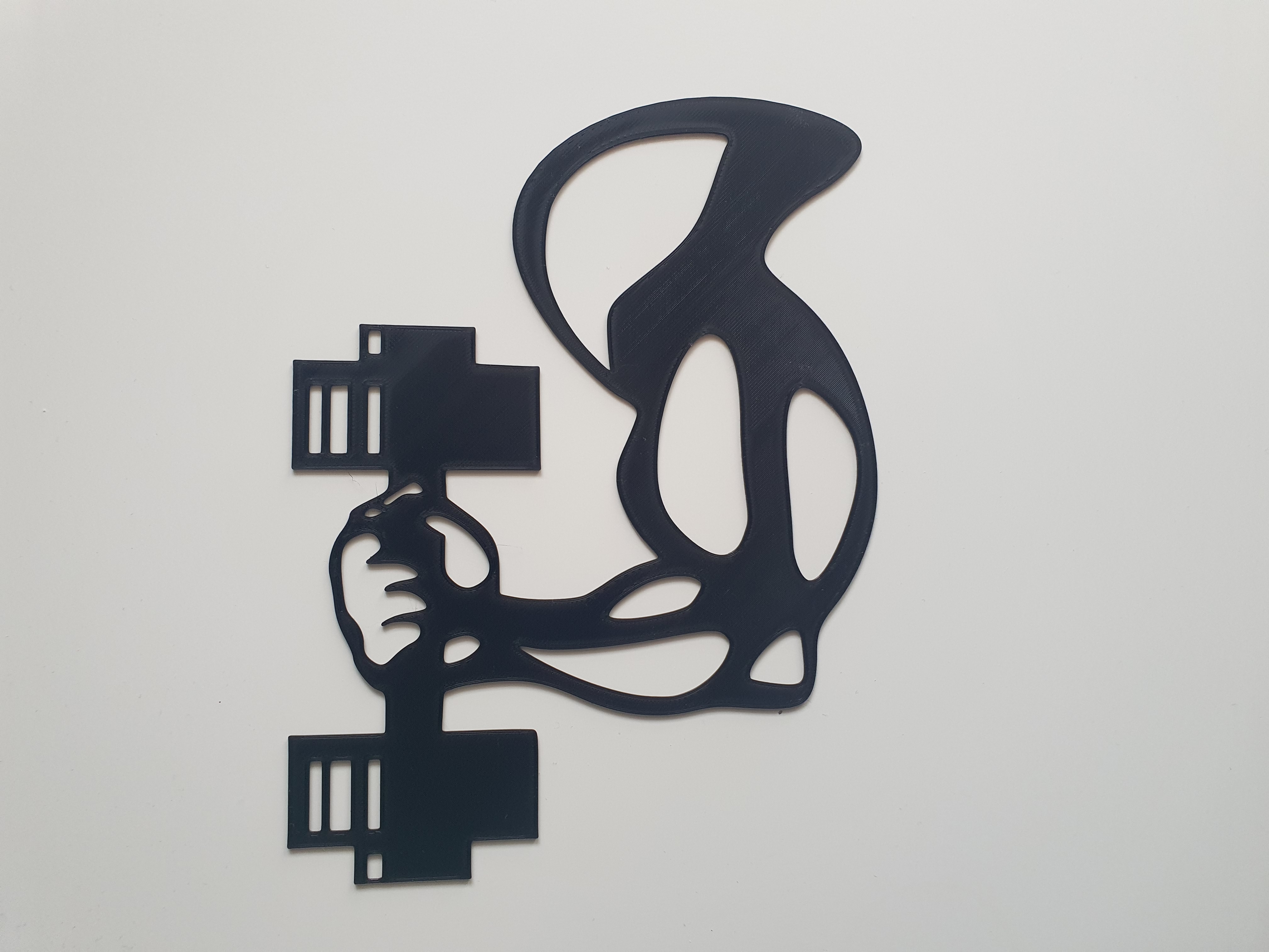 Bodybuilder Man's Hand with Dumbbell Wall Decor