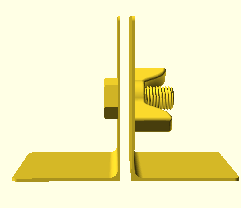 Wingnut and bolt bookends