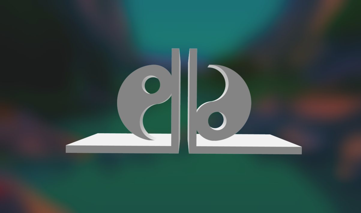 Miniatura 3 do modelo 3D Yin Yang Bookends Hex