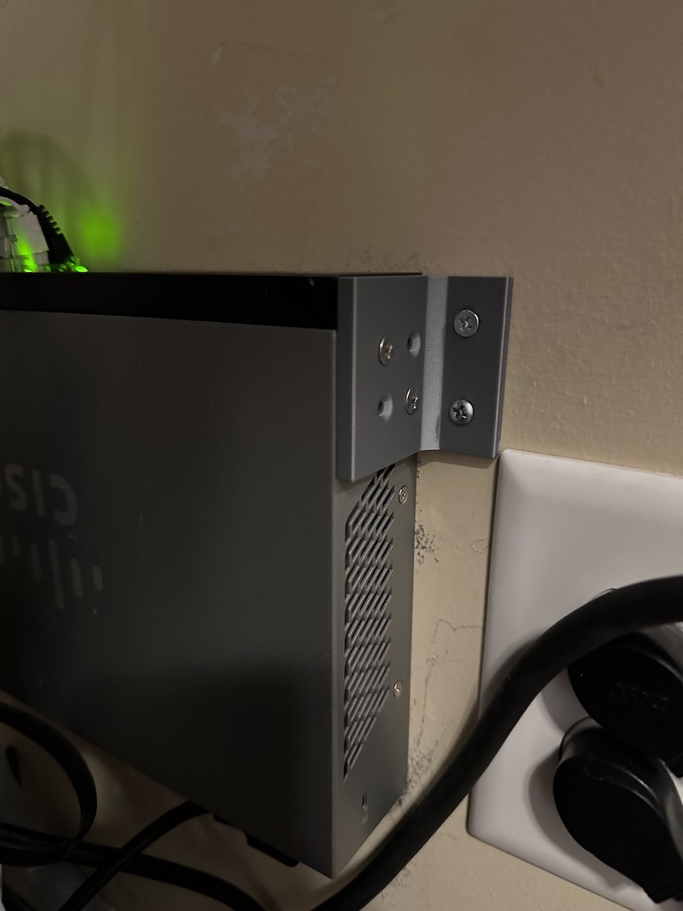 Cisco Network Switch Wall Mount Brackets by brianw Download free STL