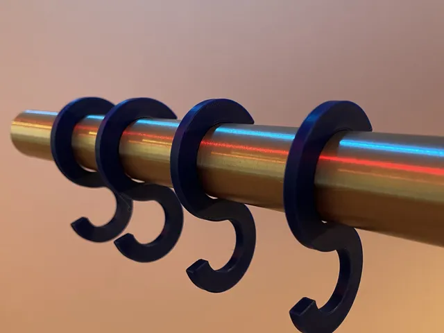 Closet Rod S-Hook - Fully parameterized! (Fusion 360)
