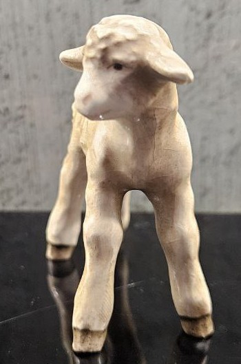 Standing lamb nativity scene