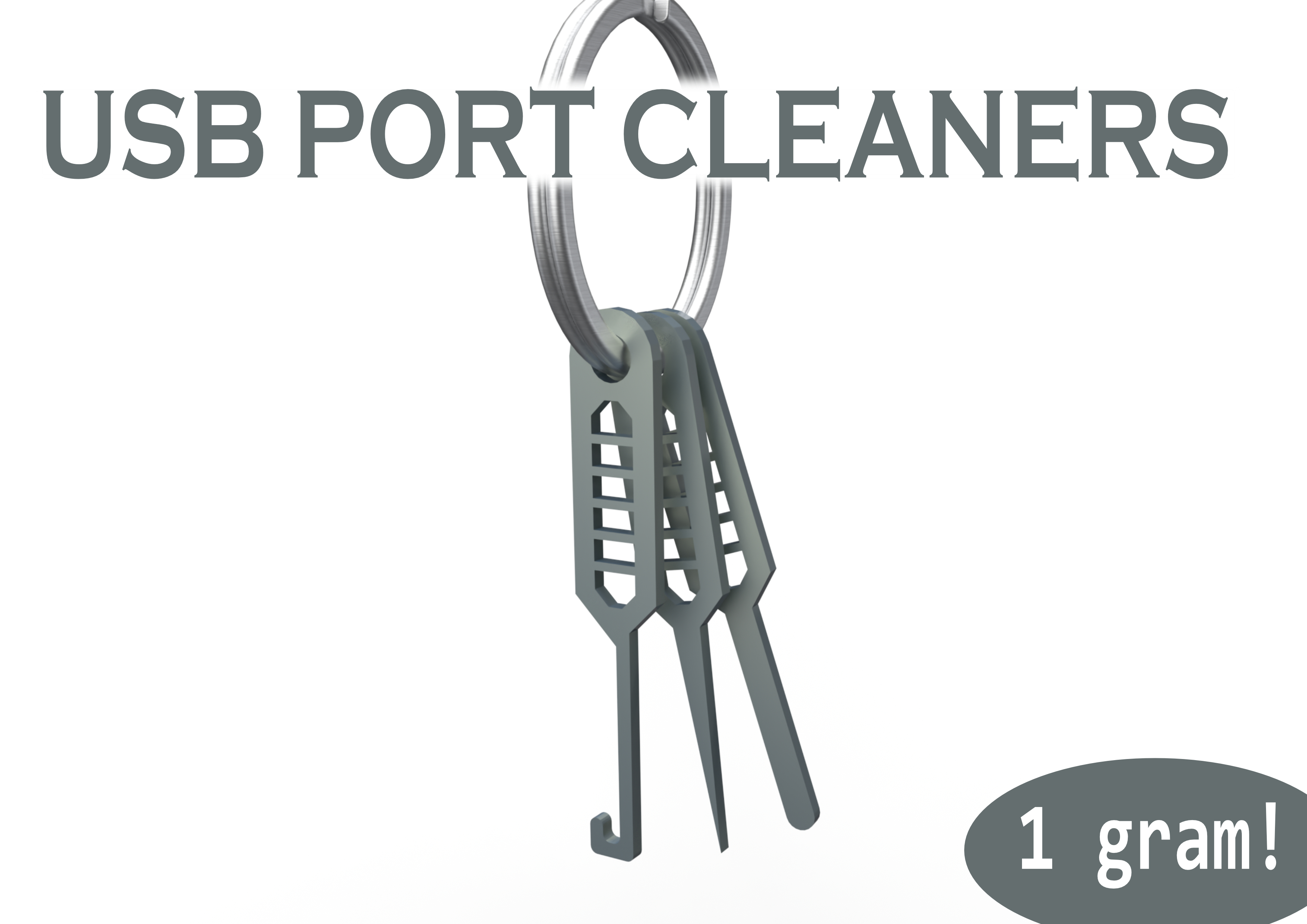 Usb port cleaners - keychain