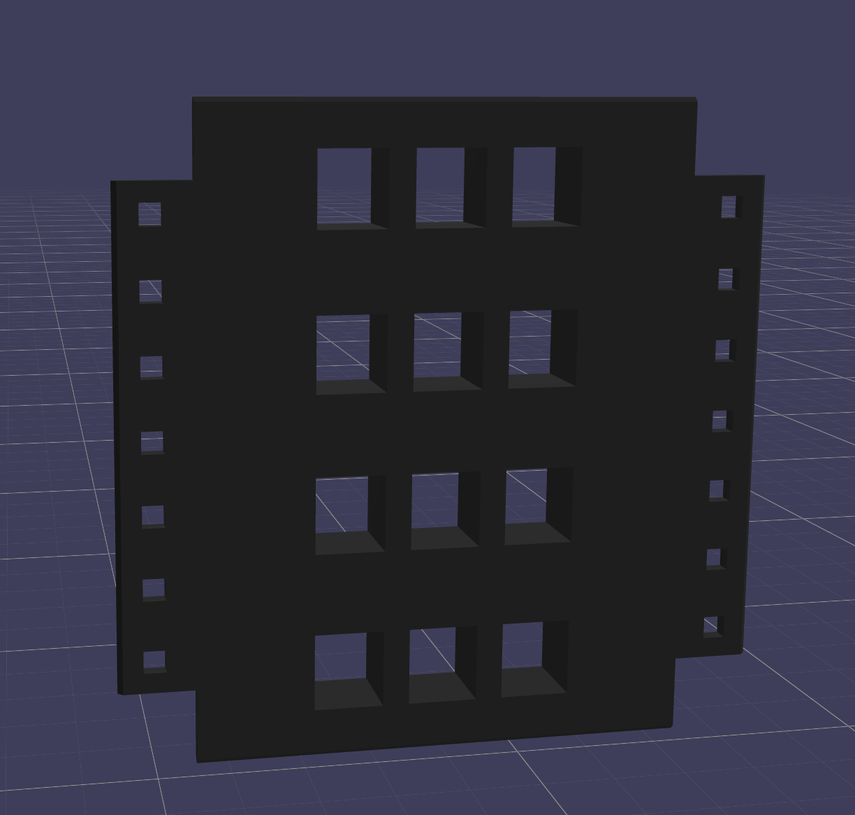Parametric patch panel for Homeracker