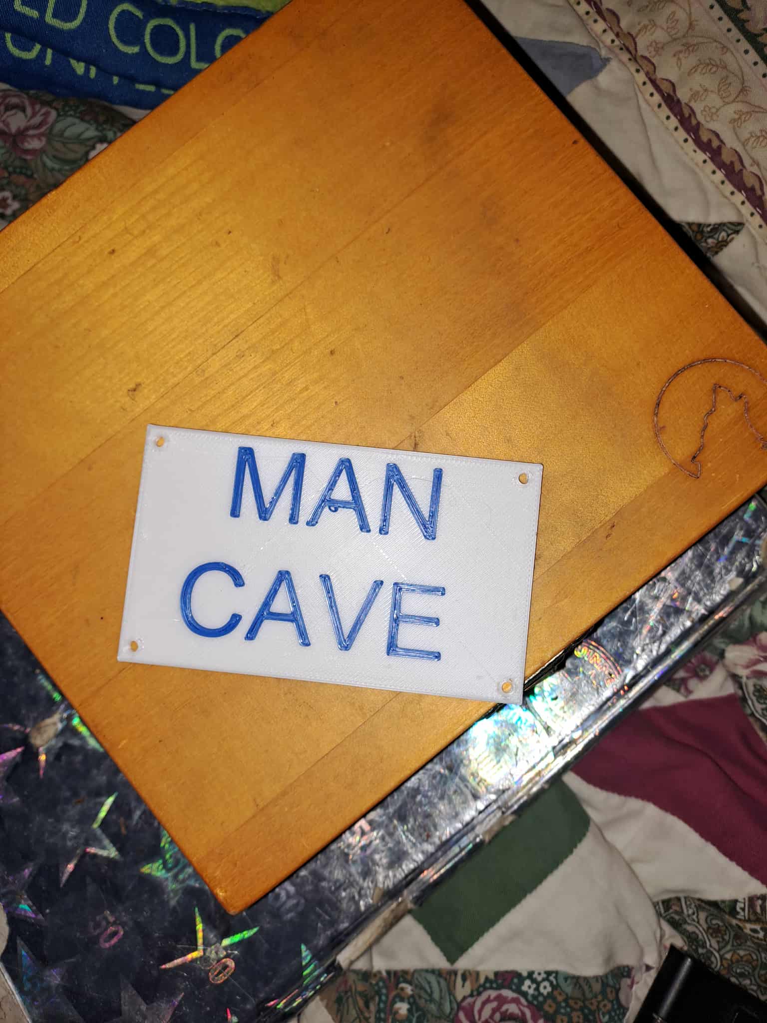 minimalistic man cave sign