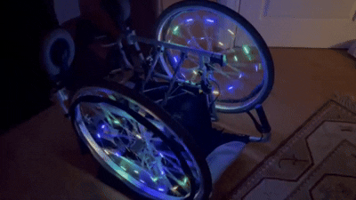 Wheelchair Spoke Light Holders