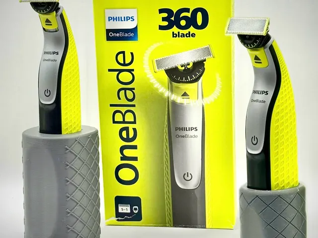 The Big Grip - x2 Philips OneBlade Oversized Grip Handles & Stand