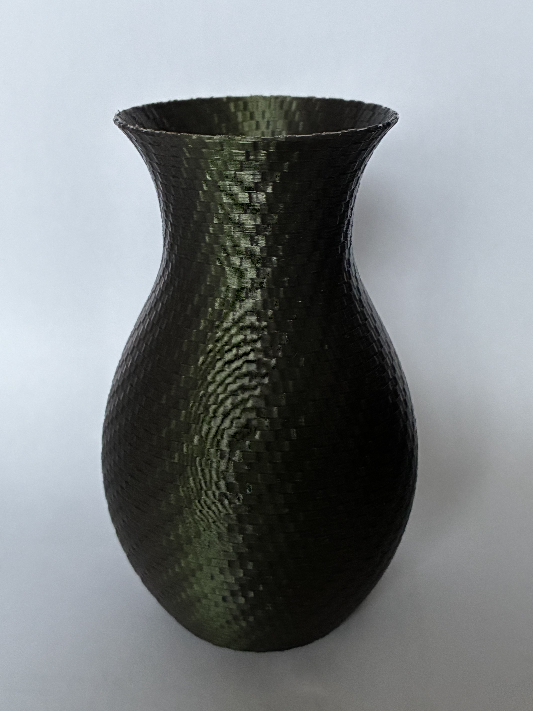 Modern Textured Vase – Carbon Fiber Style Decorative 3D Printed Vase