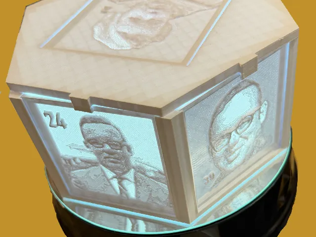 Hexagonal Rotating Light Box