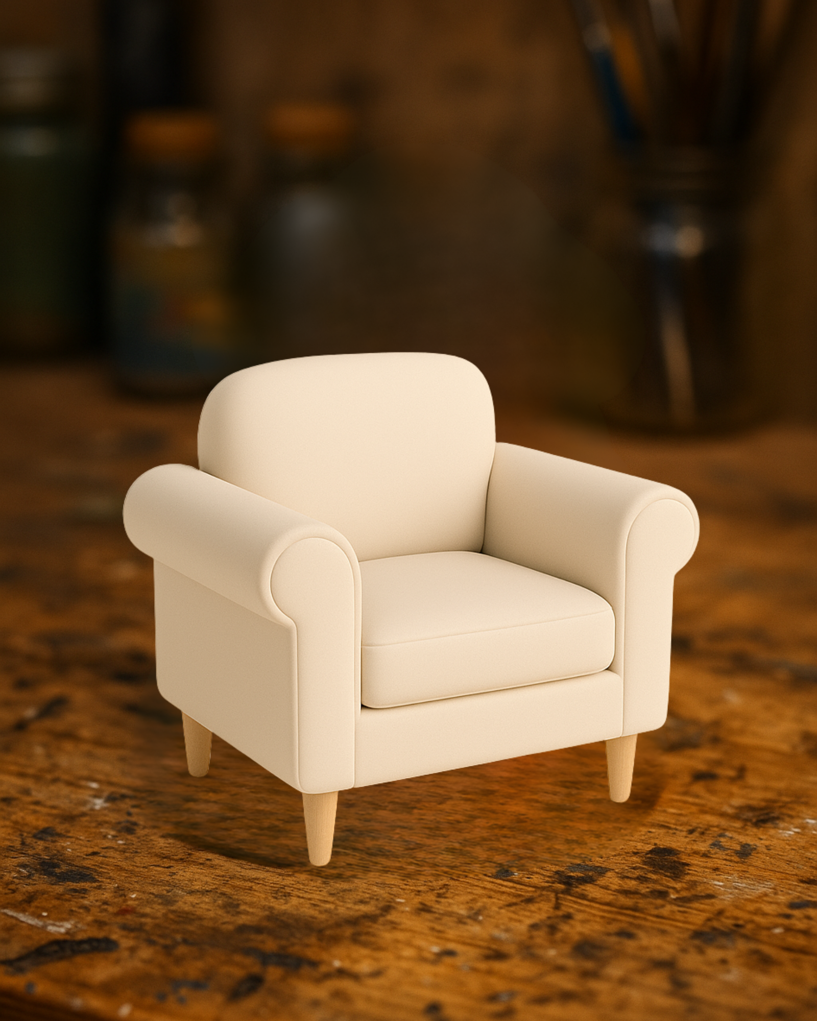 Mini Armchair Model – Modern Upholstered Chair