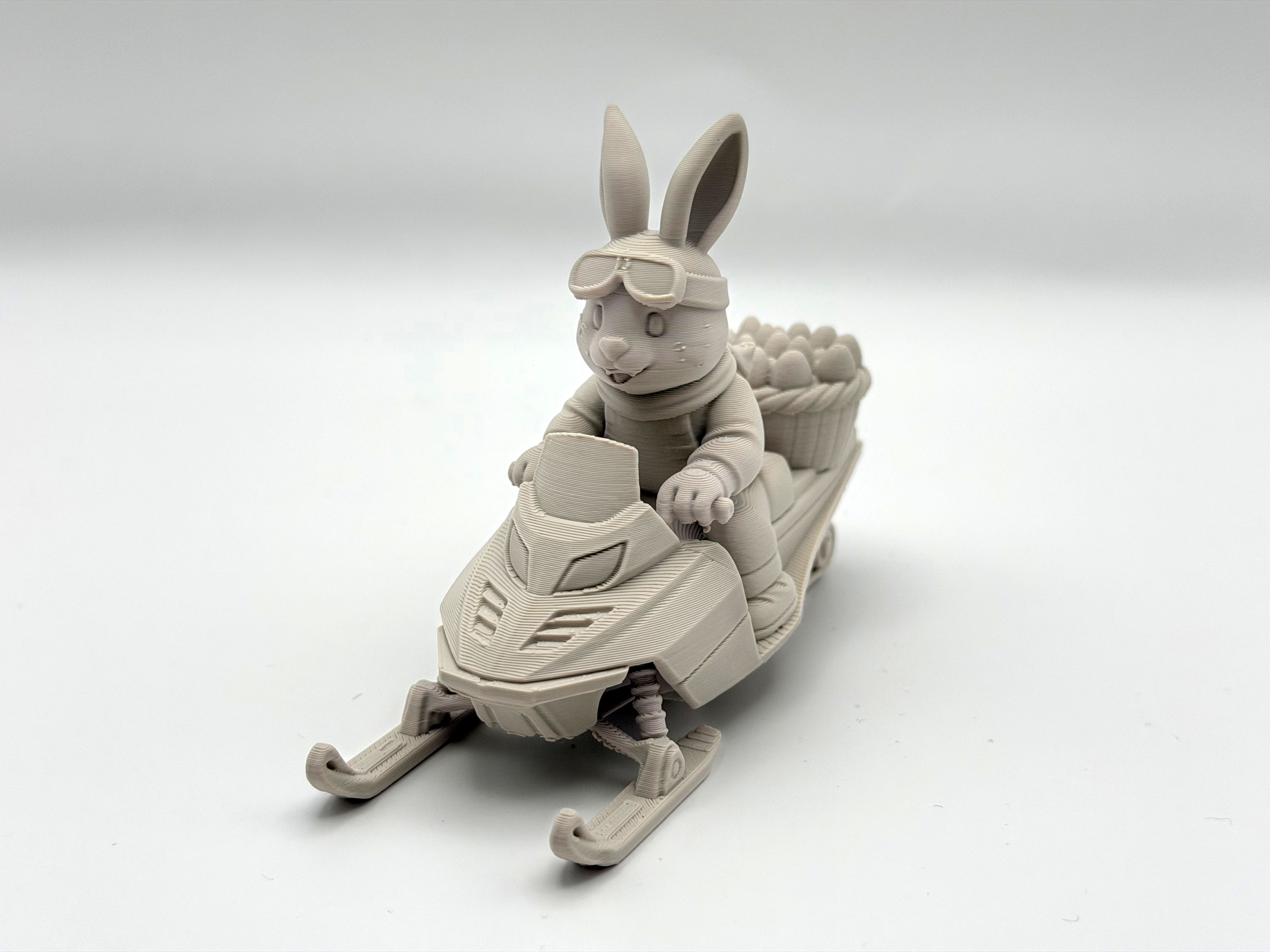 Easter Bunny Snowmobile Rider — miniatura 2