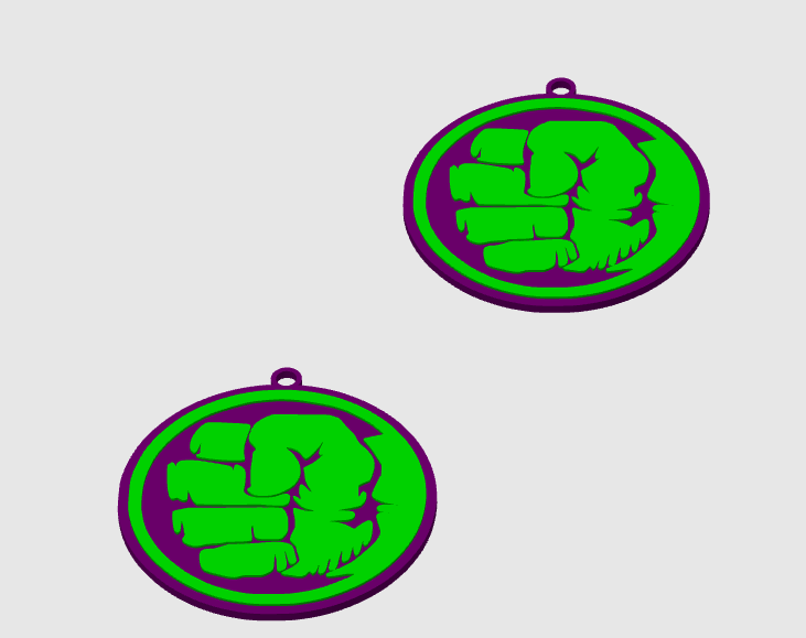 HULK - Double-sided keychain — miniatura 2