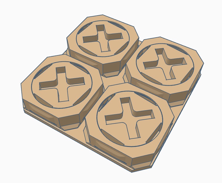Quad Command Strip Mount for OpenGrid