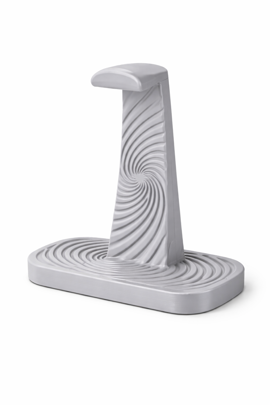 Spiral headset stand