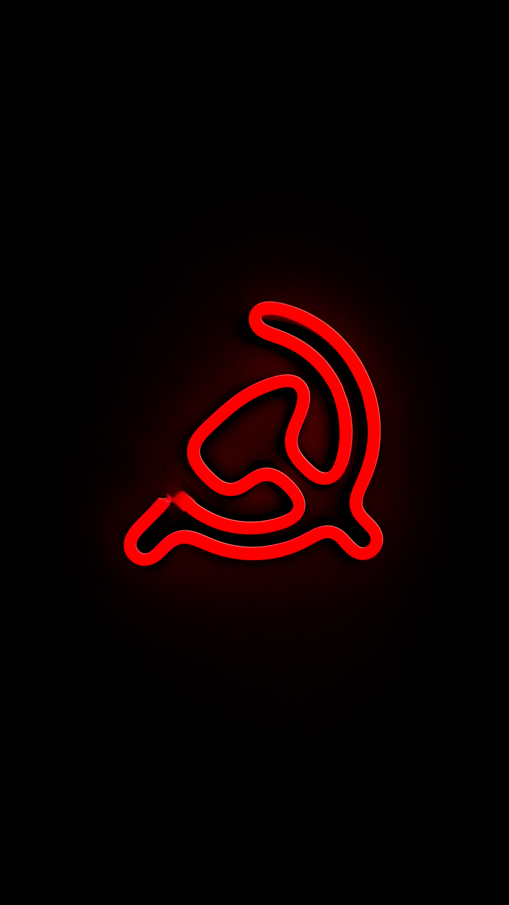 Hammer and sickle neon-like lamp