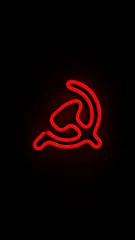 Hammer and sickle neon-like lamp