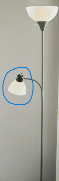 Walmart Mainstays 72'' Black Combo Floor Lamp Shade (smaller one)