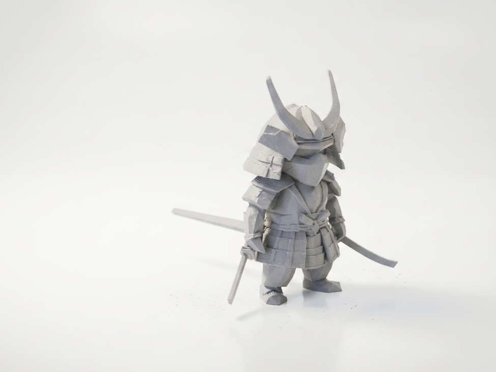 Geometric Samurai Warrior Figurine Fantasy 3D Printable