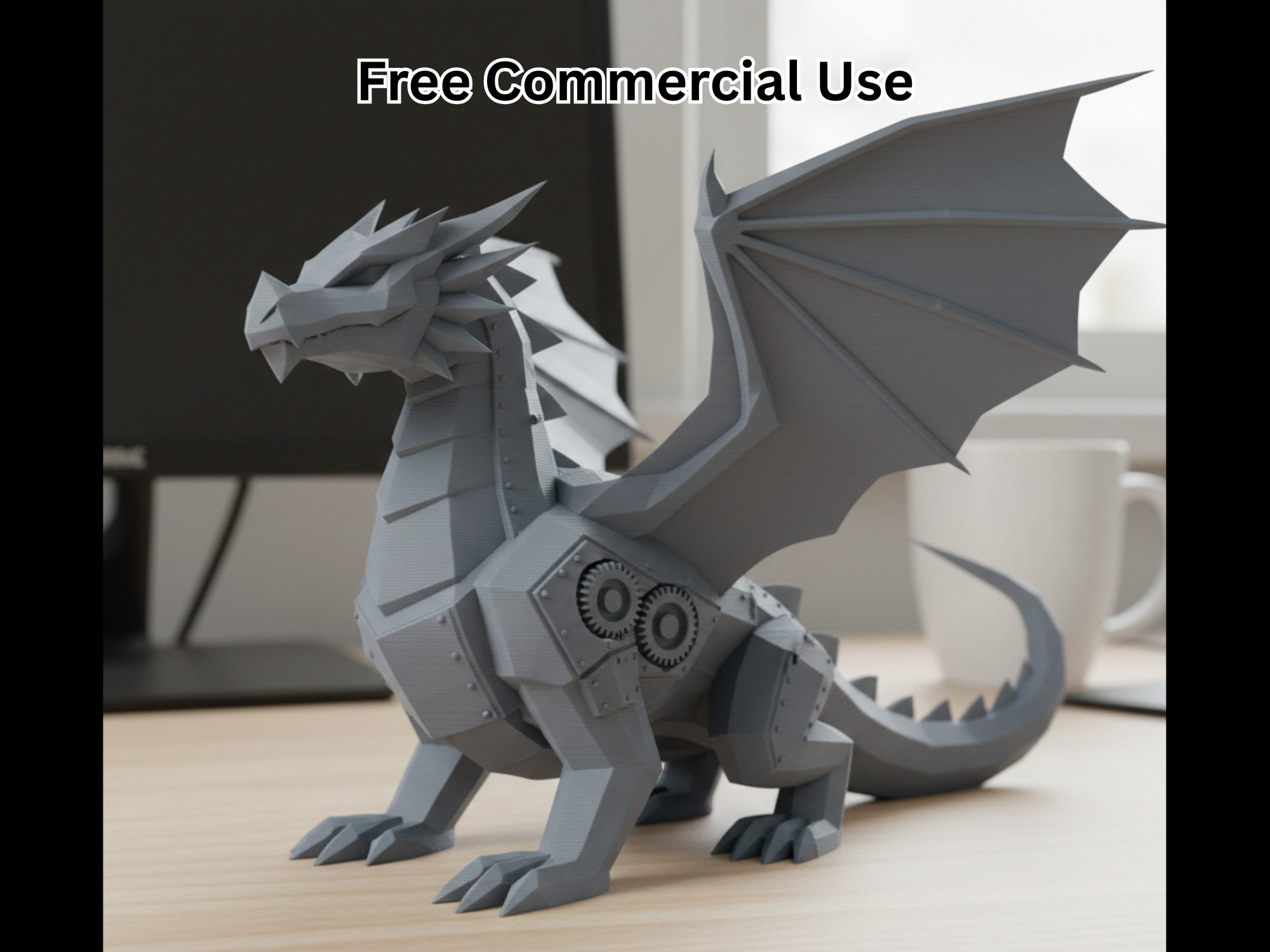 Steampunk Dragon Statue