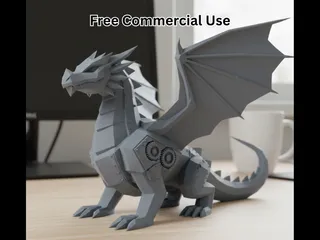 Steampunk Dragon Statue