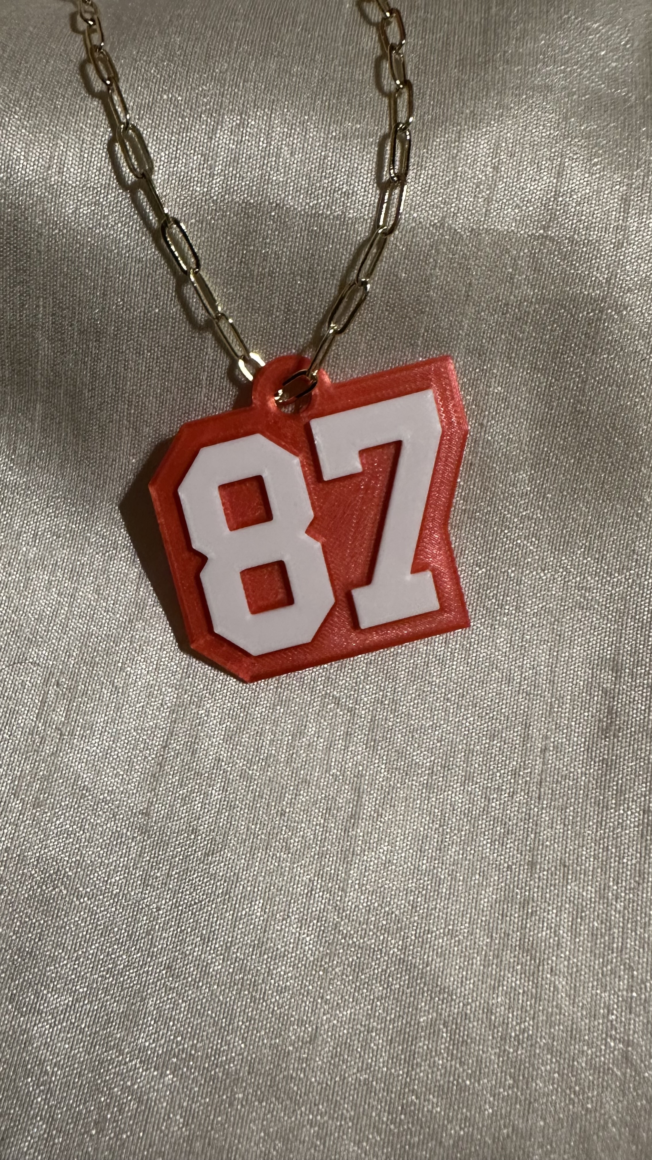 Travis Kelce 87 Neclace Kansas City Chiefs