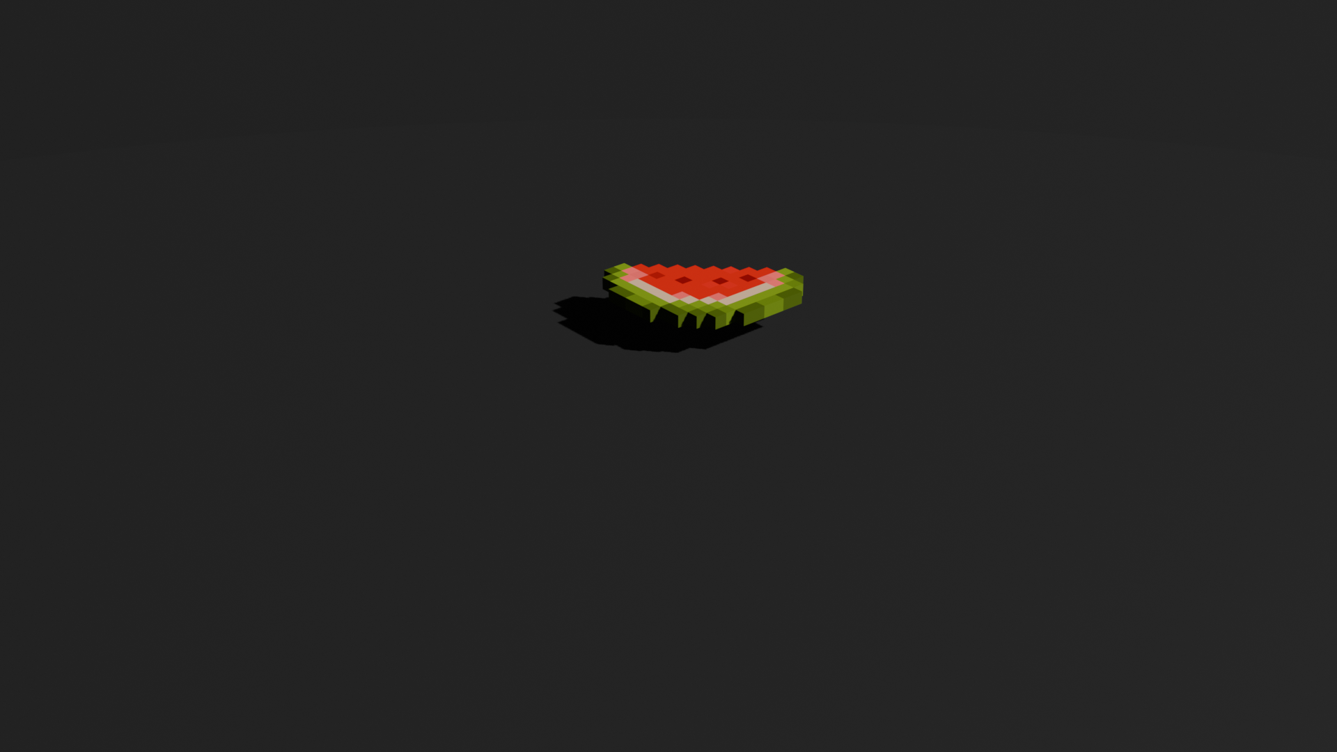 Iconic Minecraft Fan Art 3D Model Voxel Watermelon STL