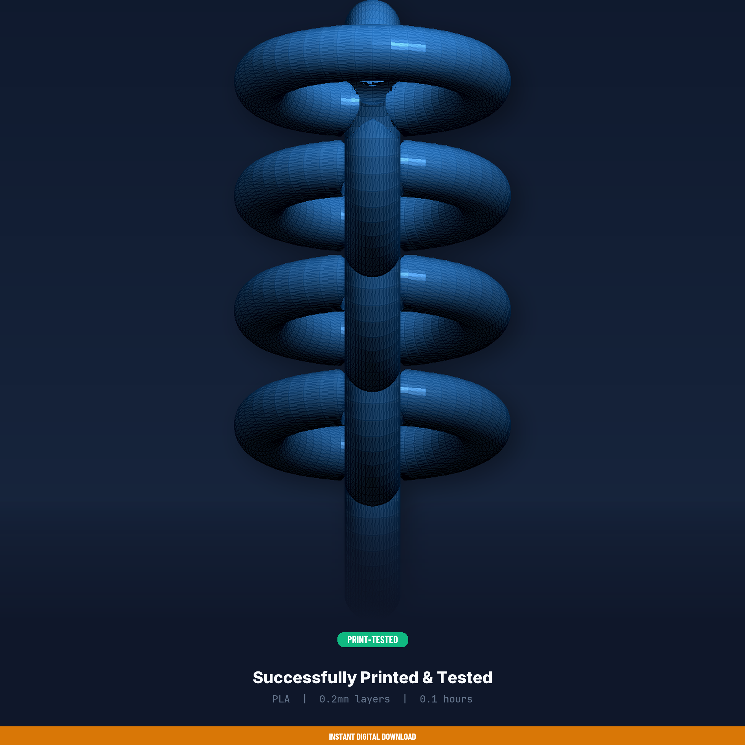 Chain Link Fidget, Print in Place, Interlocking Rings, Desk Fidget Toy - 3D Printable STL File — thumbnail 8