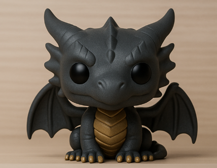 Fourth Wing Tairn Funko-Inspired Dragon Figurine