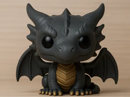 Fourth Wing Tairn Funko-Inspired Dragon Figurine