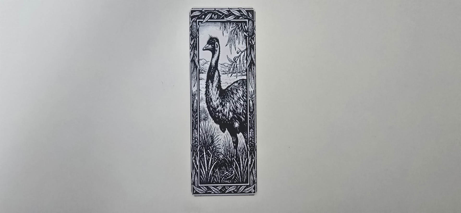 Australian Emu Wildlife Bookmark