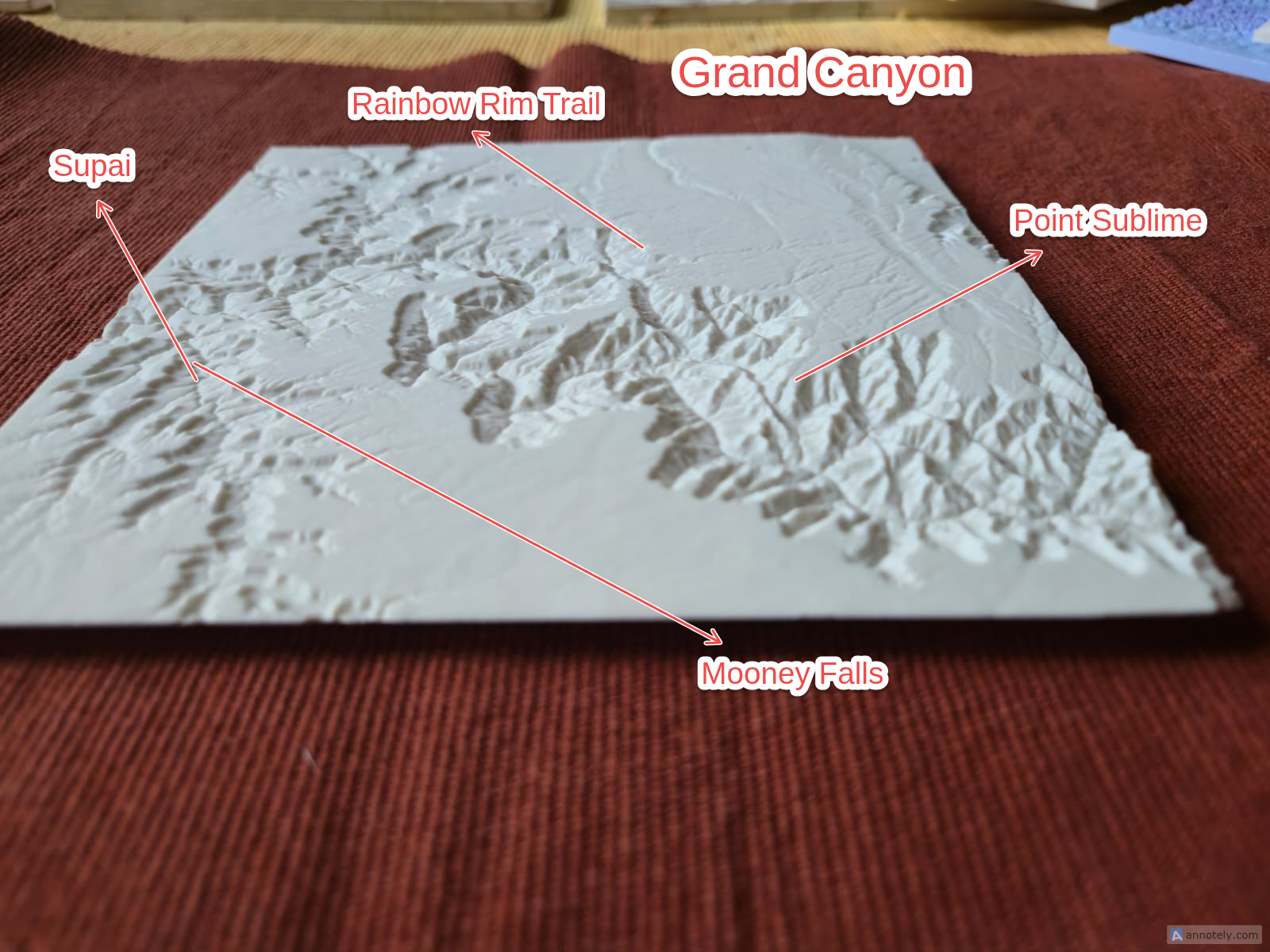 Grand Canyon , 1:430 000 , VE 1.0 3D model by TopoPrints