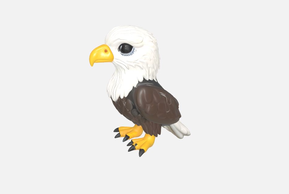 Miniatura 6 do modelo 3D Cute baby Eagle