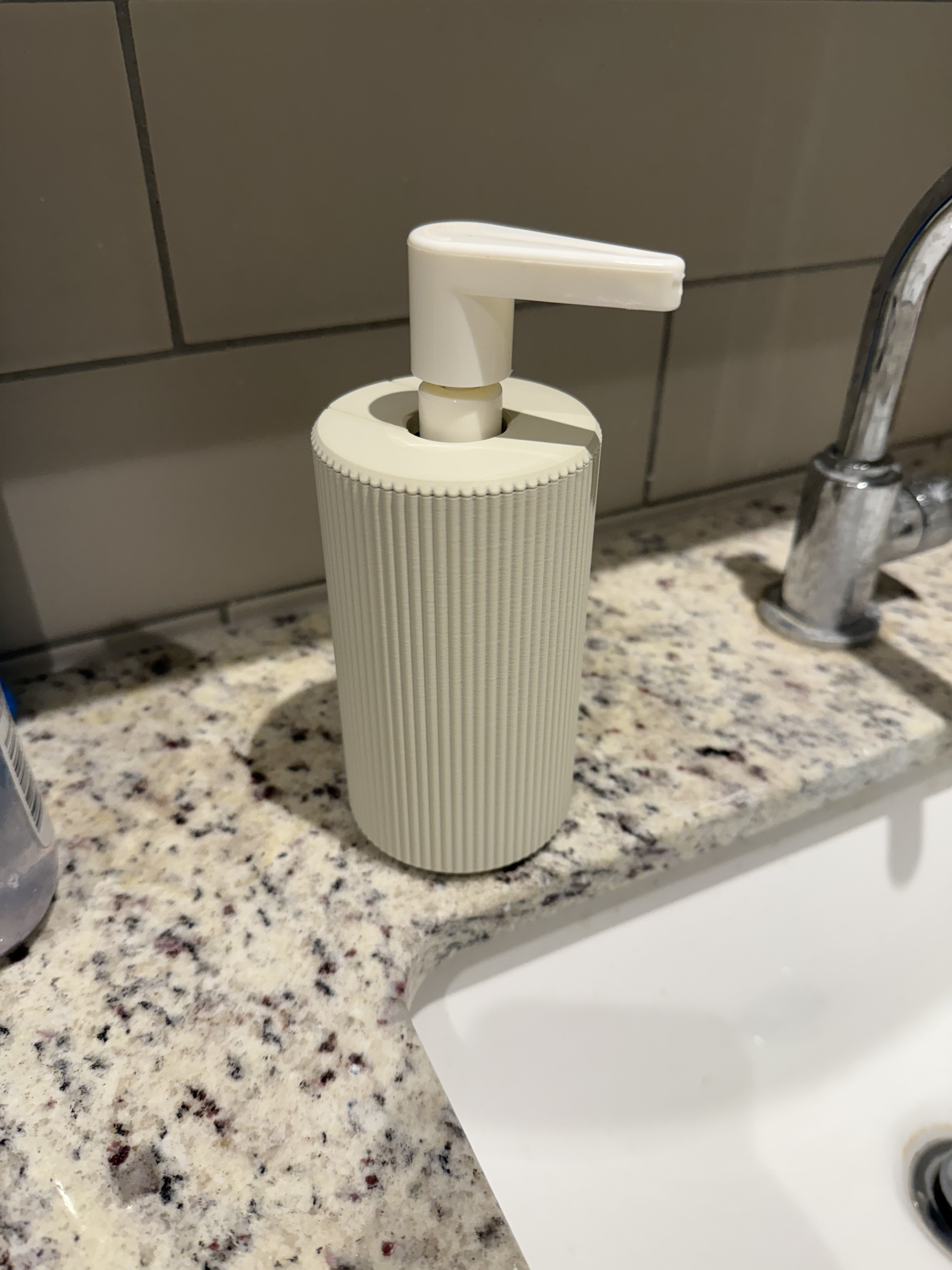 Ribbed IKEA Tackan Soap Dispenser Hack