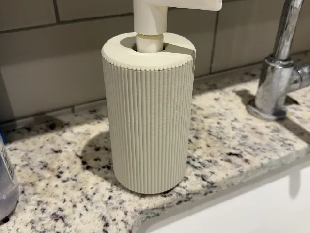 Ribbed IKEA Tackan Soap Dispenser Hack