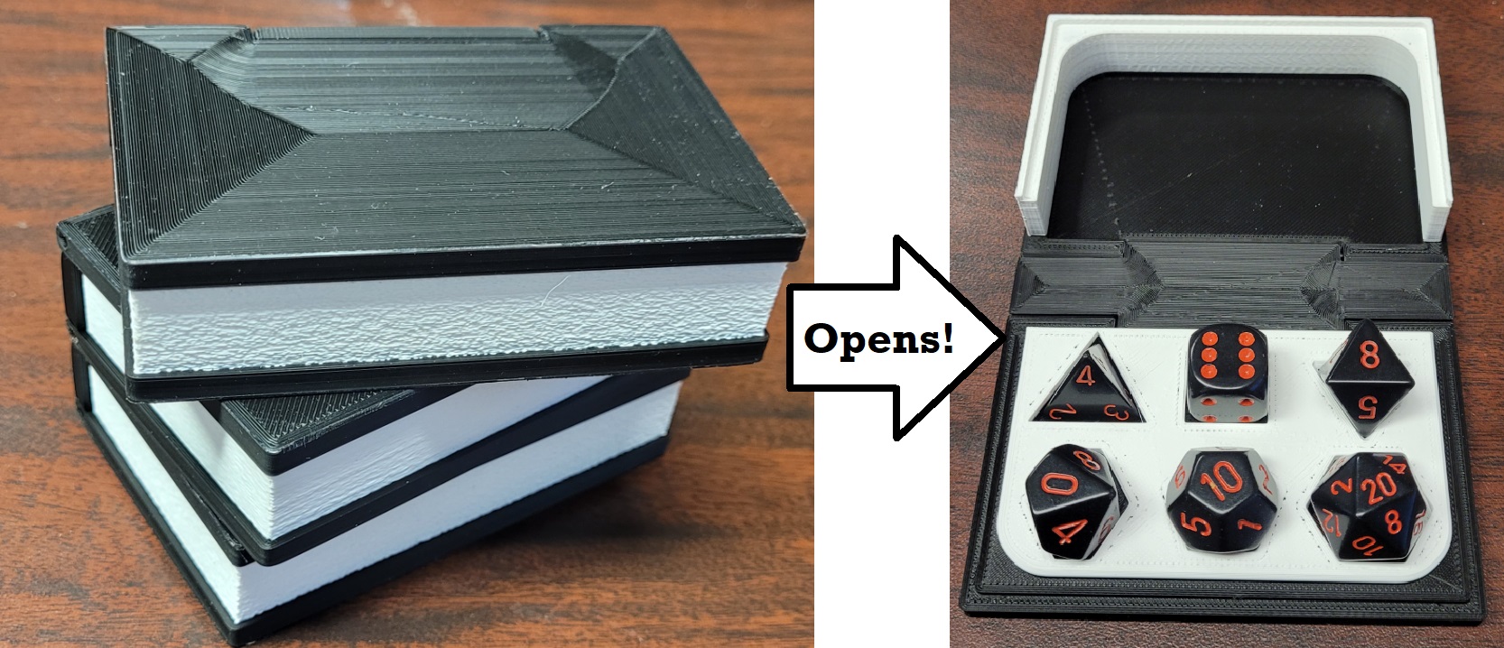 Miniature Tabletop Dice Book with builtin dice tray by Midas